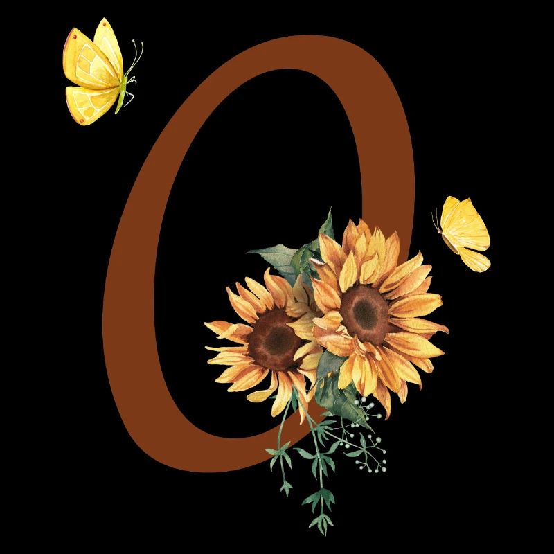 Buchstabe o Sonnenblumenschmetterling