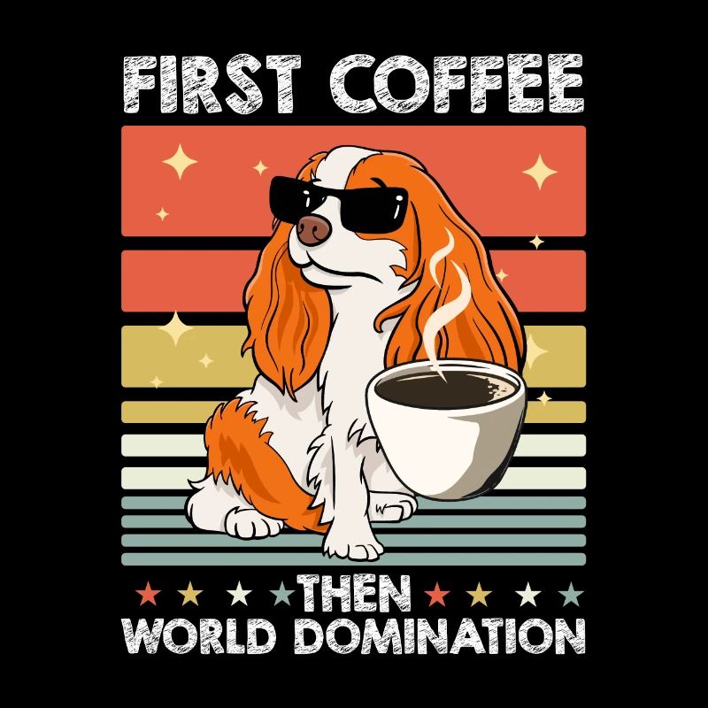 King Charles Cavalier Sonnenbrille Kaffee