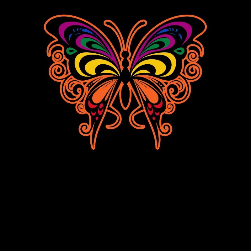 Papillon Arc-en-ciel Tribal Papillon