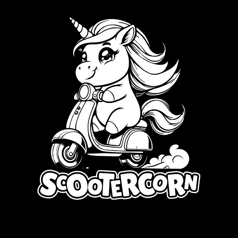 Motorroller Einhorn Scootercorn