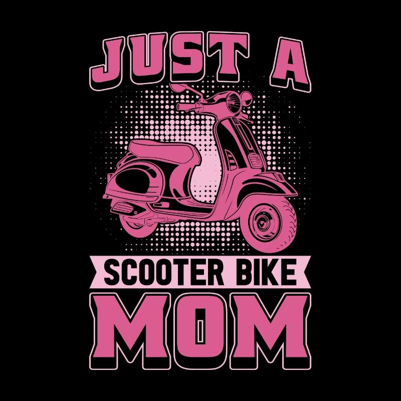 Motorroller Mutter Juste Une Maman Scooter Vélo