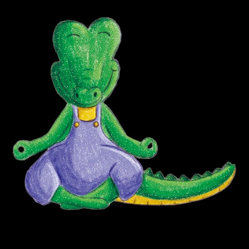 Crocodile meditating