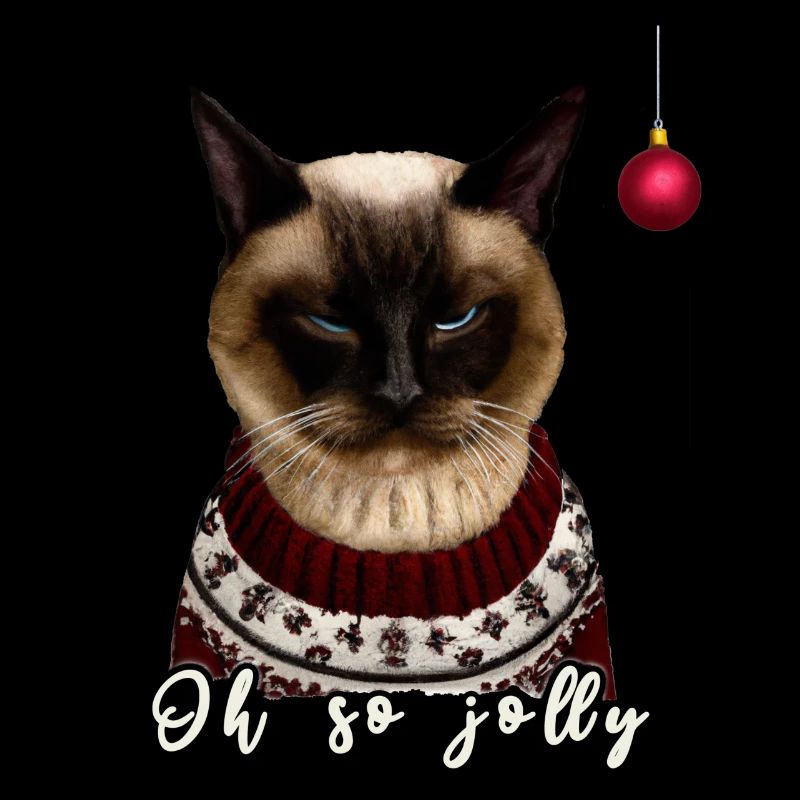 Chat de Noël Grumpy Siam - Charité