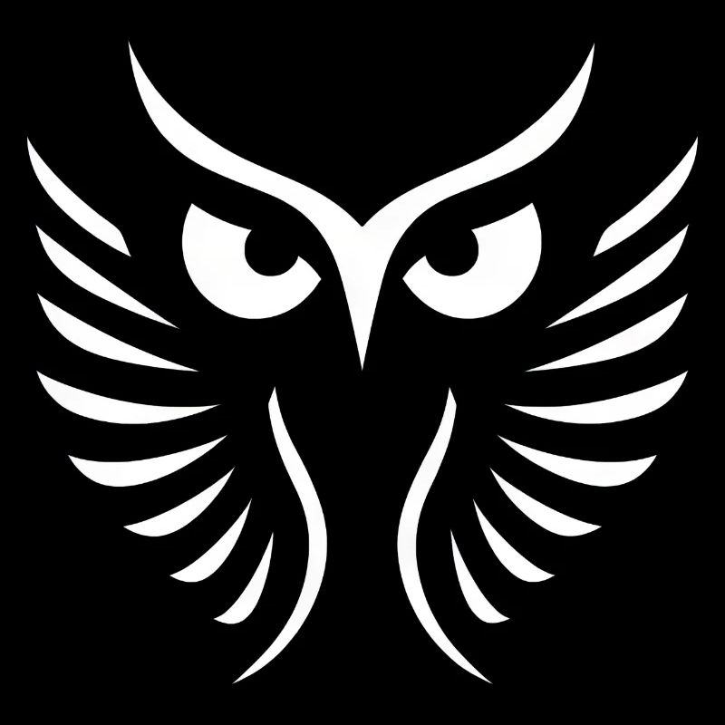 Modern Owl: Abstract, Minimalist Art