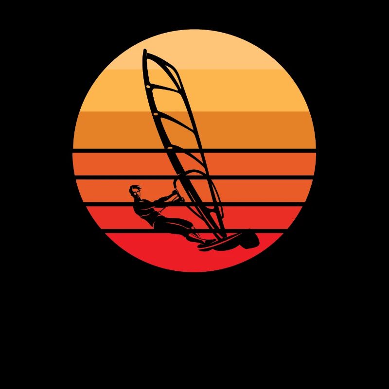 Windsurfing Retro Sunset