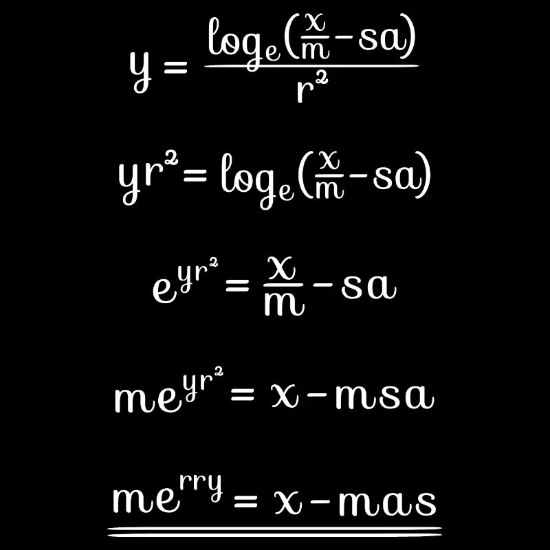 Formule cadeau Noël Nerd Geek Math Noël