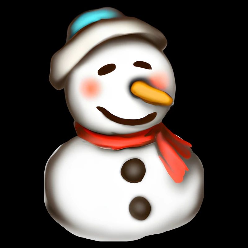 Bunter Schneemann im Lichterglanz