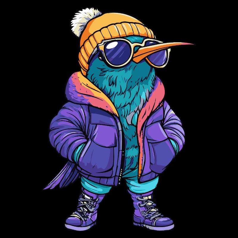 Kolibri Vogel Cool Comic