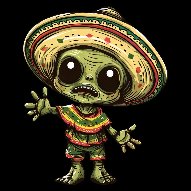 Cinco de Mayo Alien Zombie Celebration Design