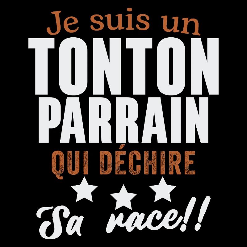 Ich bin ein Onkel Patenonkel, der ein Geschenk zerreißt