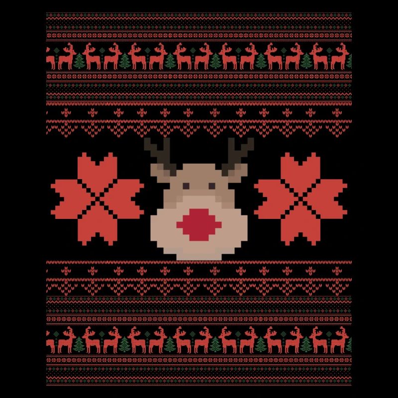 Pixel de Noël avec renne de Noël