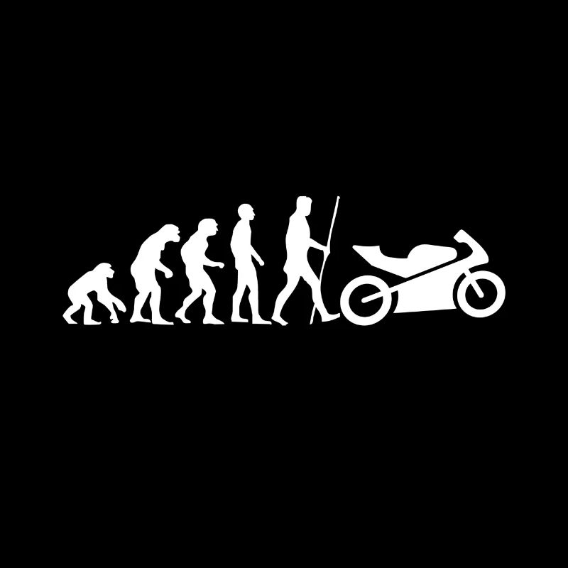 The evolution of humanity is the motorcycle