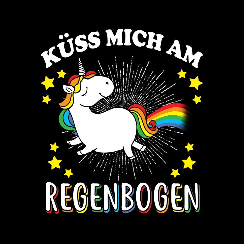 KUSS MICH AM REGENBOGEN / Einhorn / Geschenk