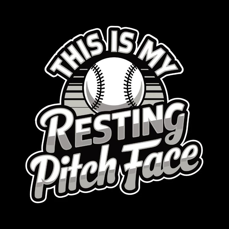 C’est mon Pitch Face Funny Baseball Pun au repos