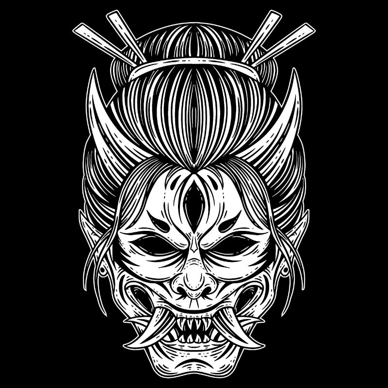 Skull Skull Horror Squelette Halloween Geisha