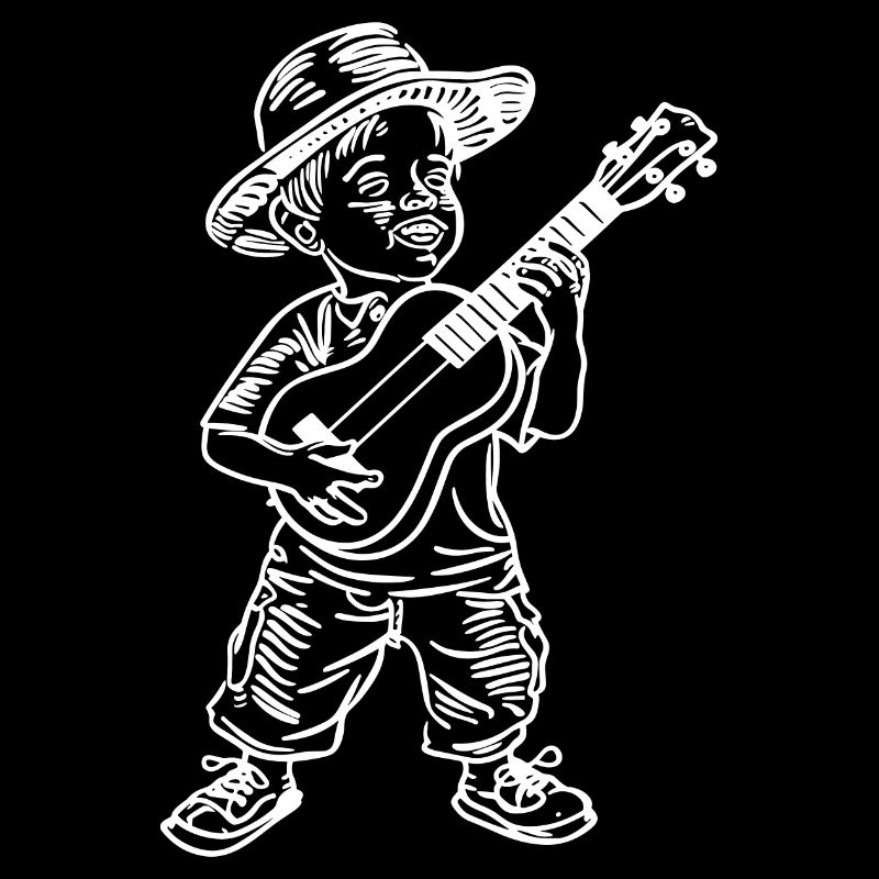 Ukulélé garçon dessin
