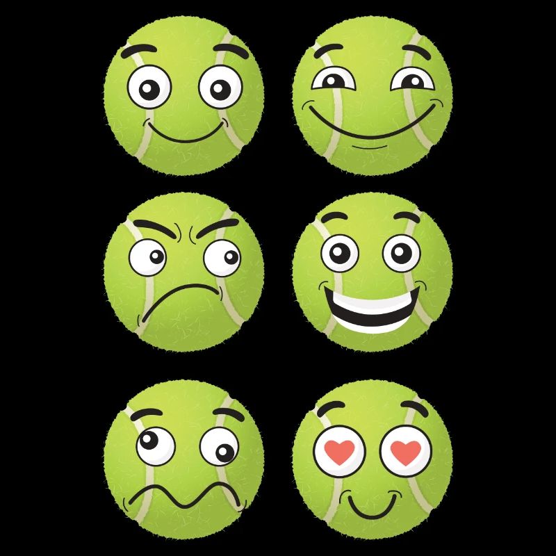 Tennis Comic Visages