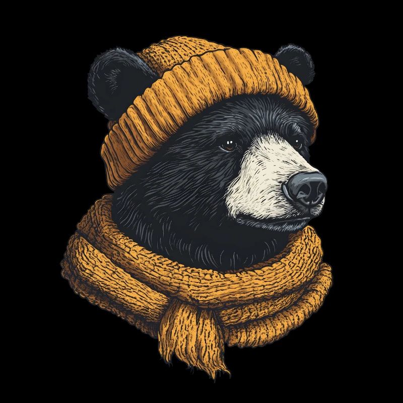 Ours élégant avec casquette
