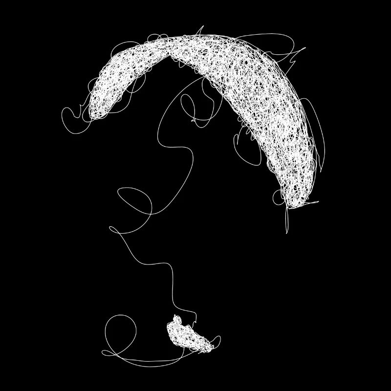 Paraglider scribble white