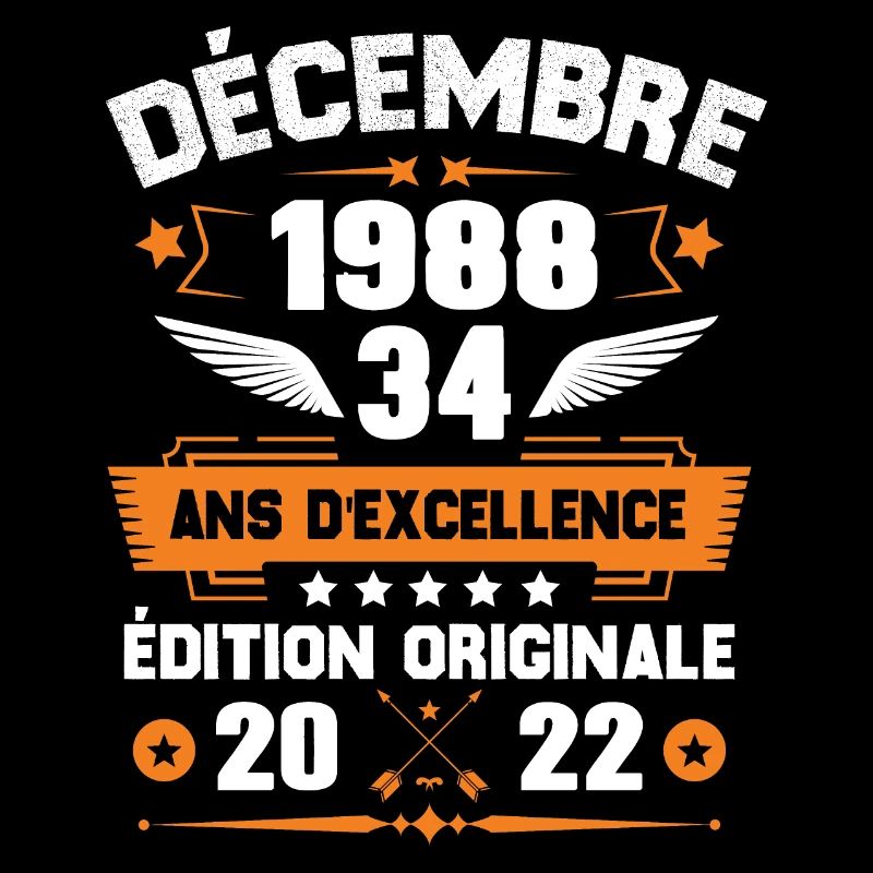 Décembre 1988 Idée Cadeau D'anniversaire 34 Ans