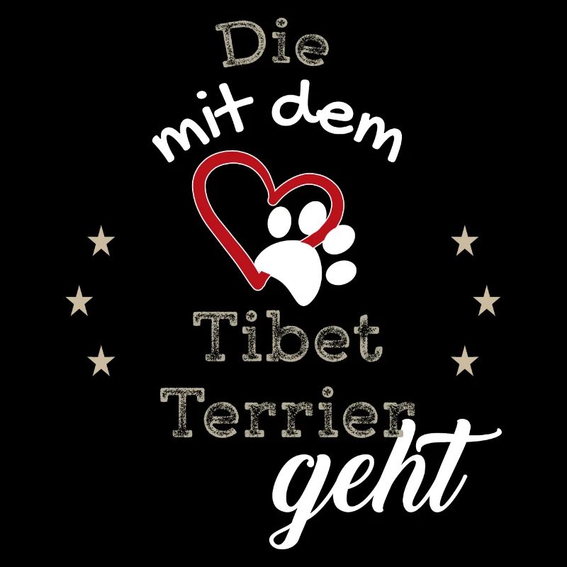Die mit dem Tibet Terrier geht Hund Geschenk
