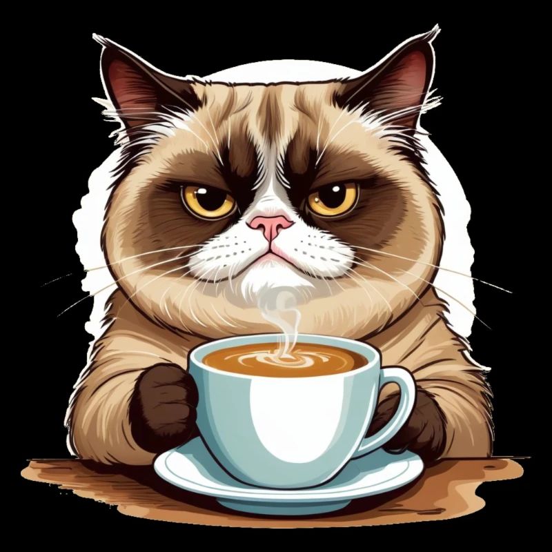 Grumpy Morning Cat