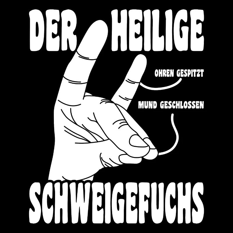 Der heilige Schweigefuchs Ohren gespitzt