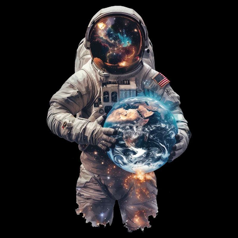 Astronaut mit Erde
