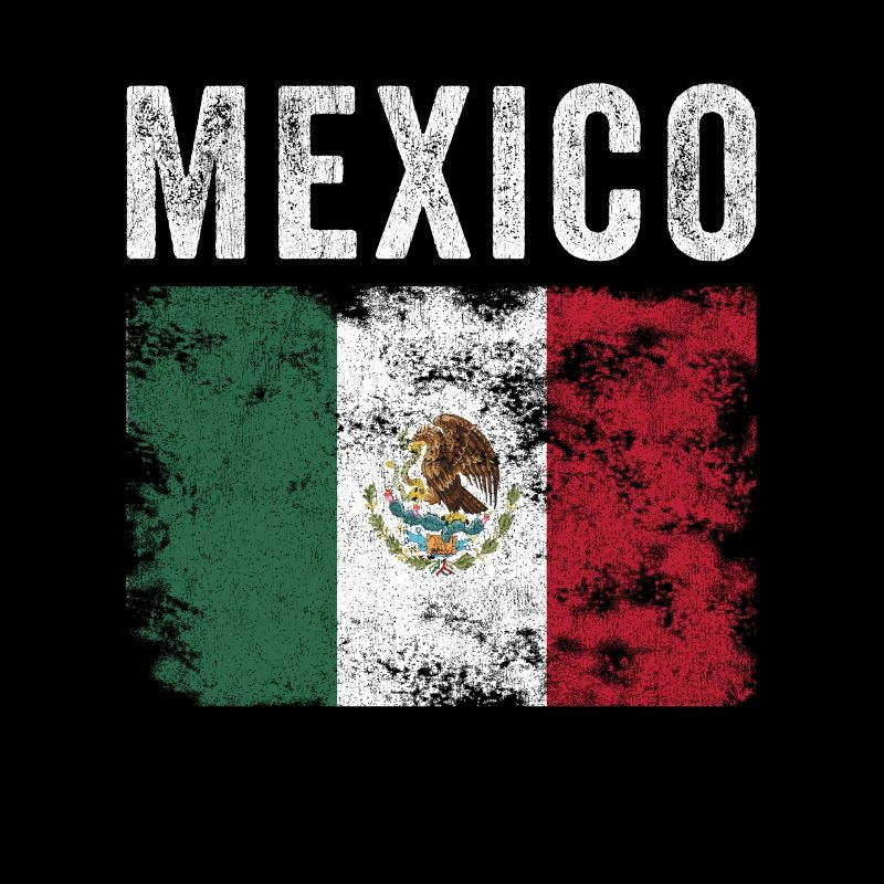 Drapeau du Mexique en détresse - Drapeau mexicain