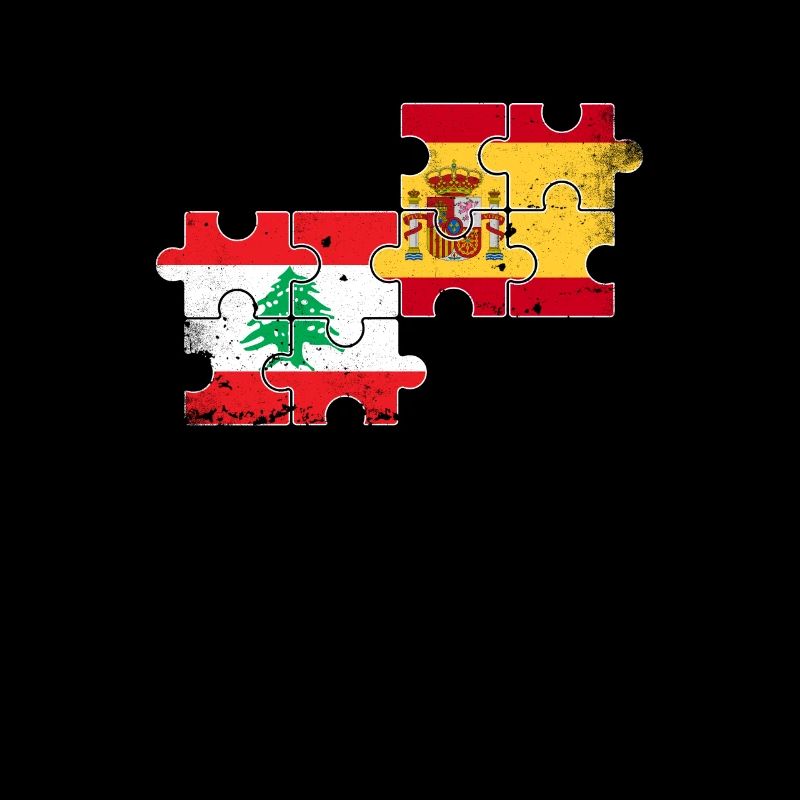 Liban Espagne Vintage drapeau espagnol libanais