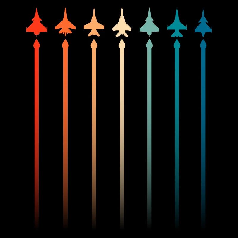 Airplane jet fighter pilot vintage squadron flight