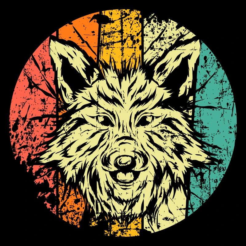 Tête de renard rétro