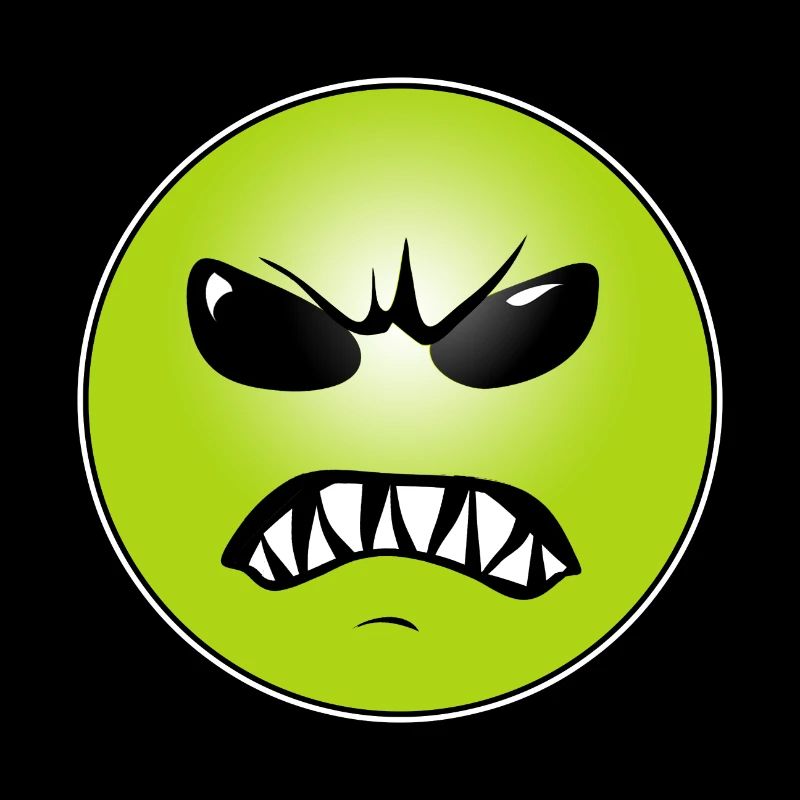 Grim face