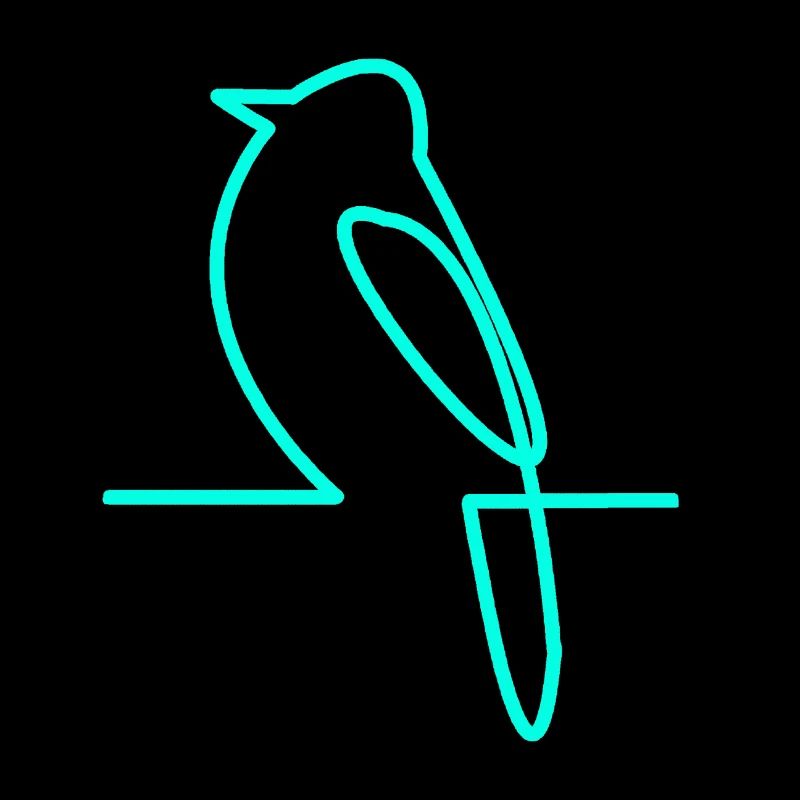Oiseau néon sur la branche