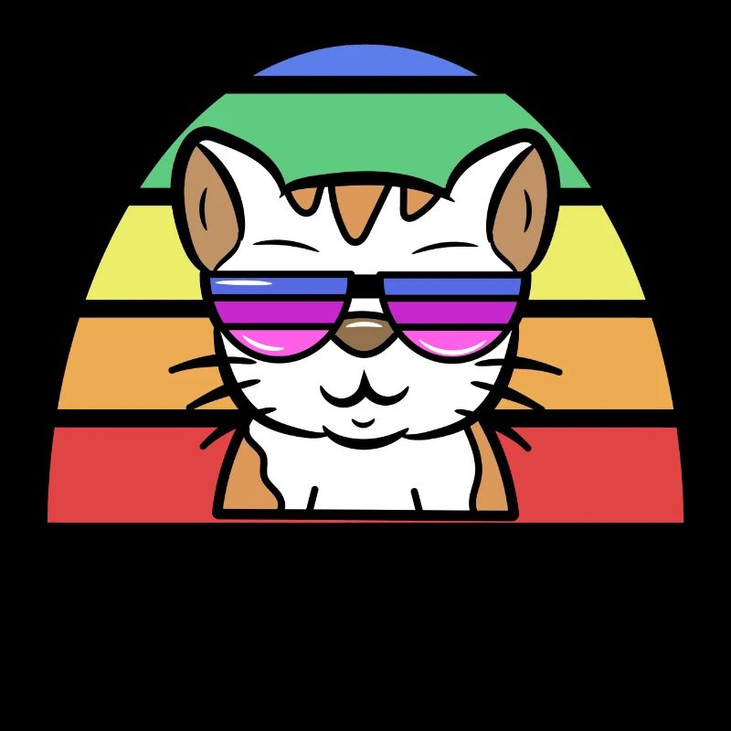 Lgbt Cool Katze Regenbogen Homosexuell Lesbisch