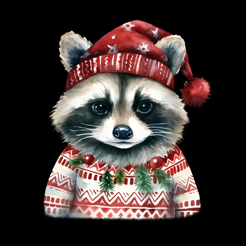 Herr Waschbär im Norweger-Pulli