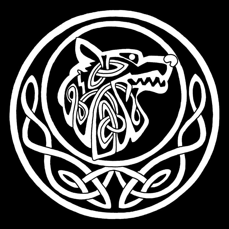 Symbole lunaire du loup blanc
