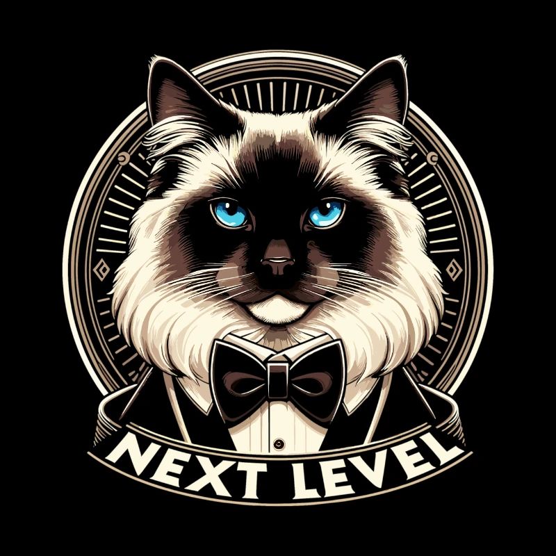 Chat Sacré de Birmanie Chat de Birmanie Cadeau de smoking