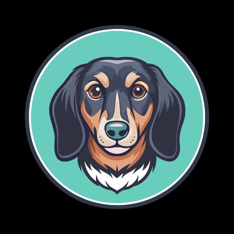 Alpine Dachsbracke Hunderasse Karikatur Kawaii