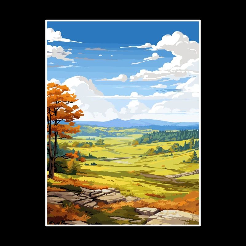 Clwydian Range und Dee Valley Aonb Reiseposter