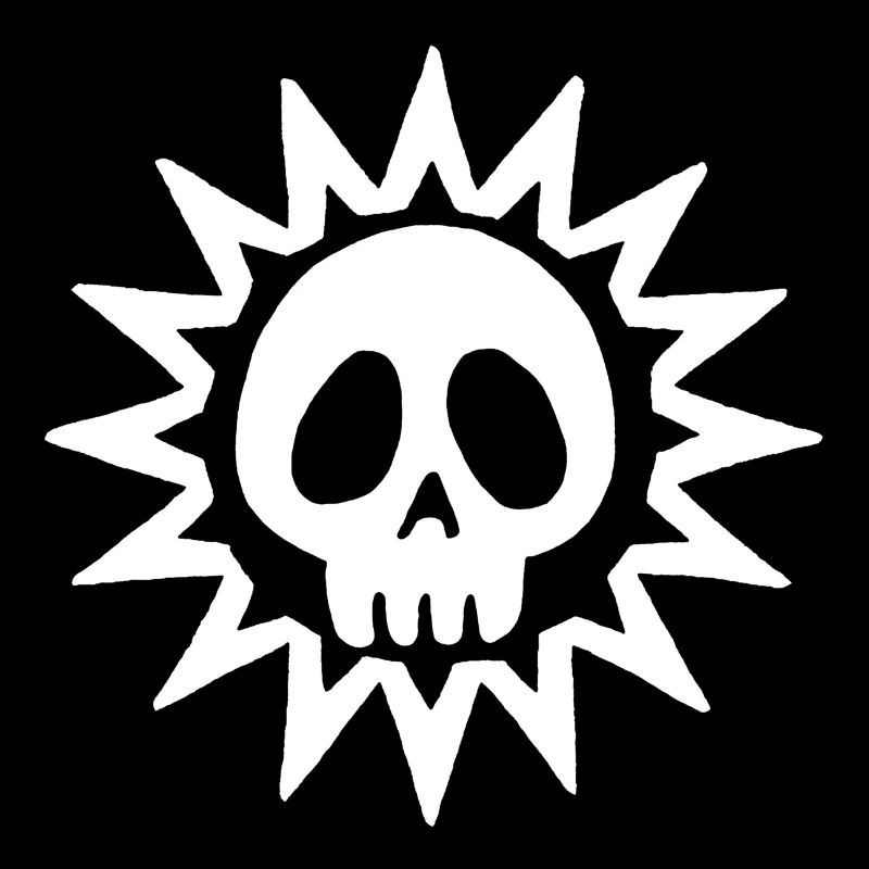 Skull and white sun