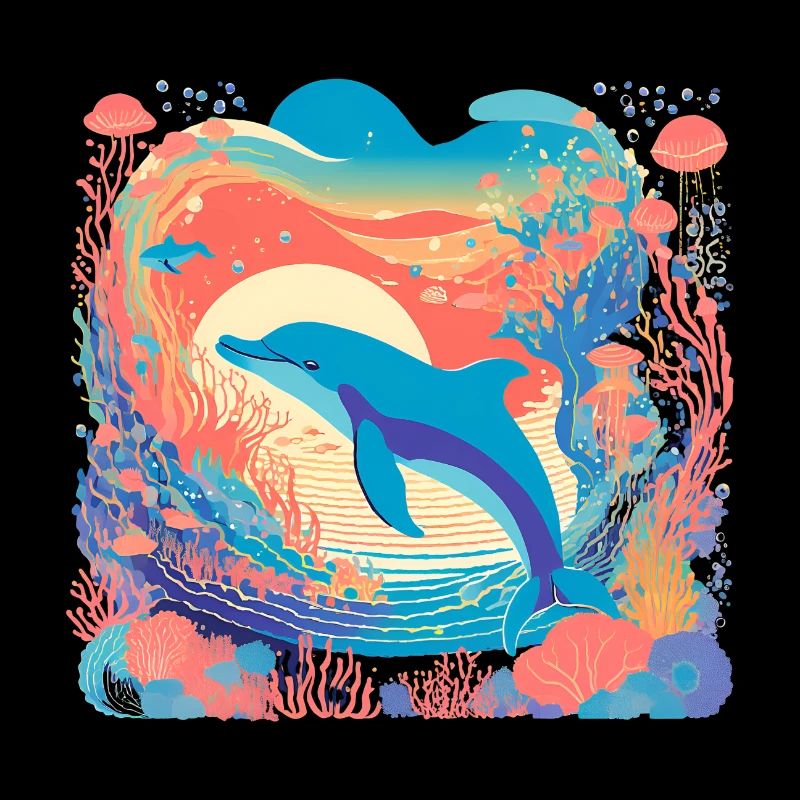 Underwater Rainbow Dolphin