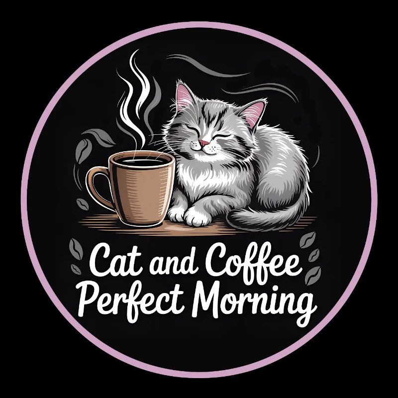 Routine matinale avec chats et café