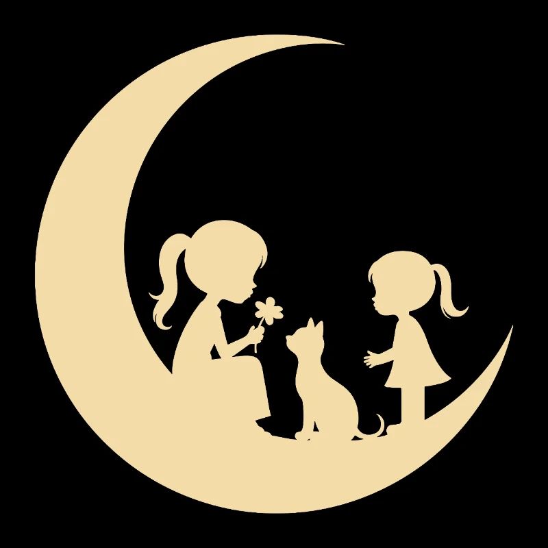 Silhouette de la Fêle Fleur sur la Lune