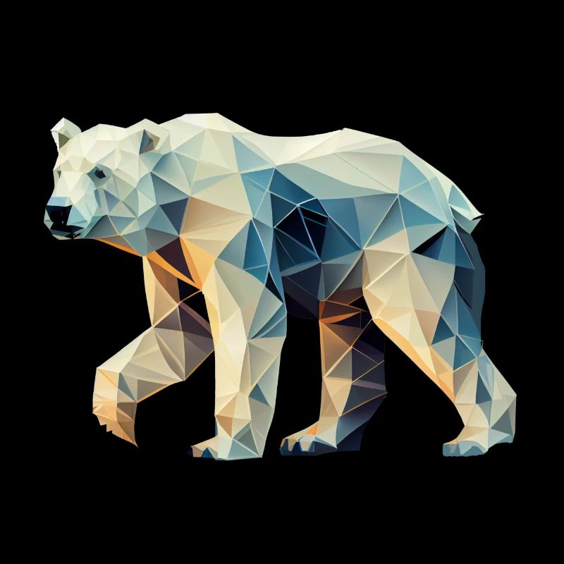 Geometrischer Eisbär - Geometrie Motiv