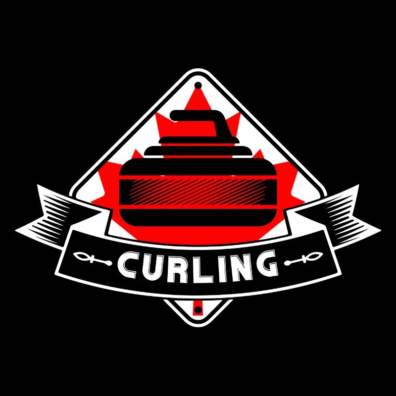 Curling Pierre de curling Canada Curler Curling drapeau canadien Curling