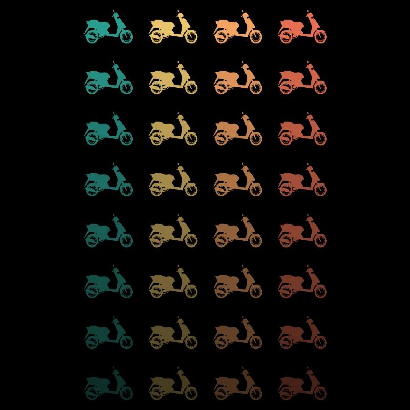 Roller fan vintage pattern style