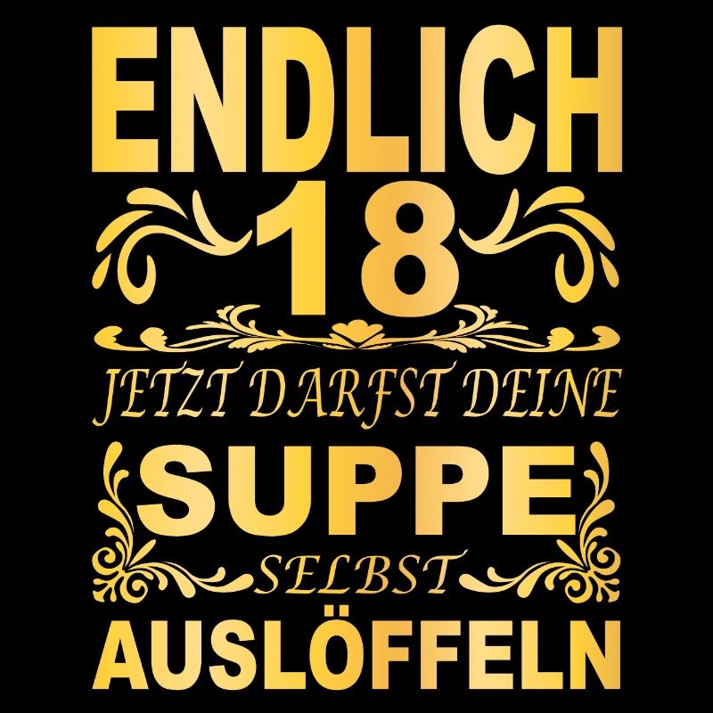 Endlich 18 18.Geburtstag Geschenk Junge Mädchen