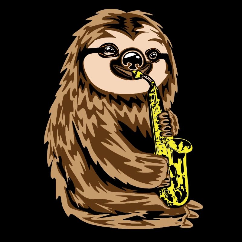 Jazz Sloth - saxophone playing sloth