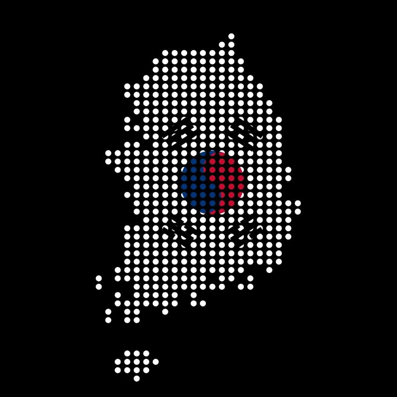 Corée du Nord Corée du Sud Asie drapeau drapeau